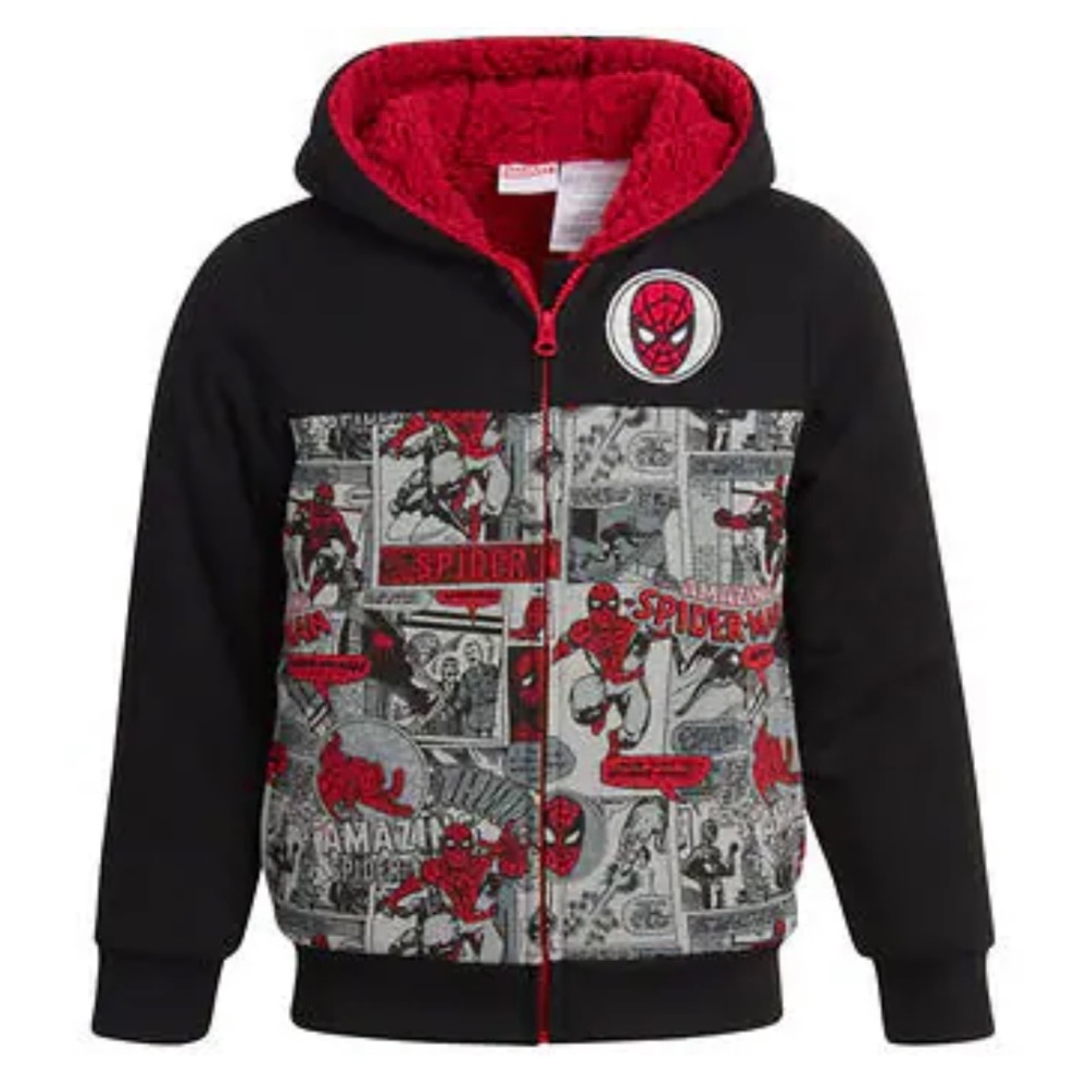 Marvel Spider Man Boy’s Plush Hoodie